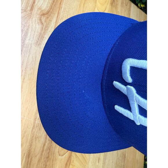 LA Los Angeles New Era x Supervsn Collab Hat Cap Emmbroidered Blue White 7 3/4 - Picture 9 of 14